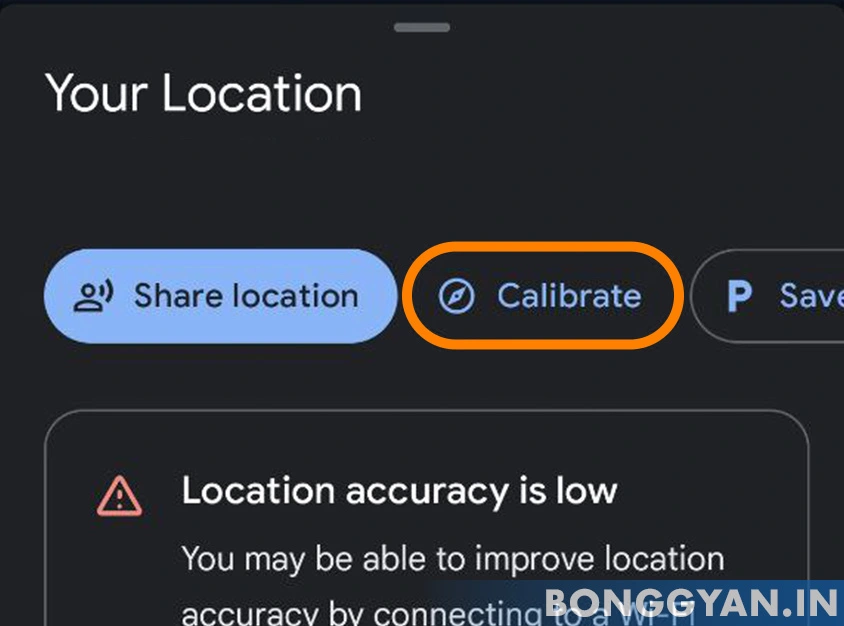 You can calibrate your location if you think that google map is showing  your current location is wrong.